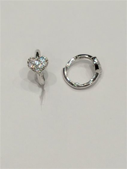 Earrings Duezeta Woman in White Gold Zircone OROBZIRCCUORE2ZM9 - OROBZIRCCUORE2ZM9